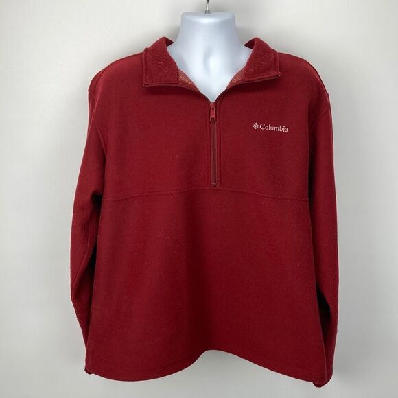 Columbia Quarter Zip Fleece Omni-Heat Mens Size XL - Picture 1 of 10